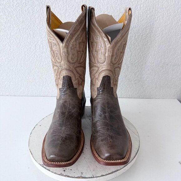 NEW Rod Patrick Mens Cowboy Boots 15AAA Brown Mocha Bison Leather Western RPM122 - Picture 9 of 12